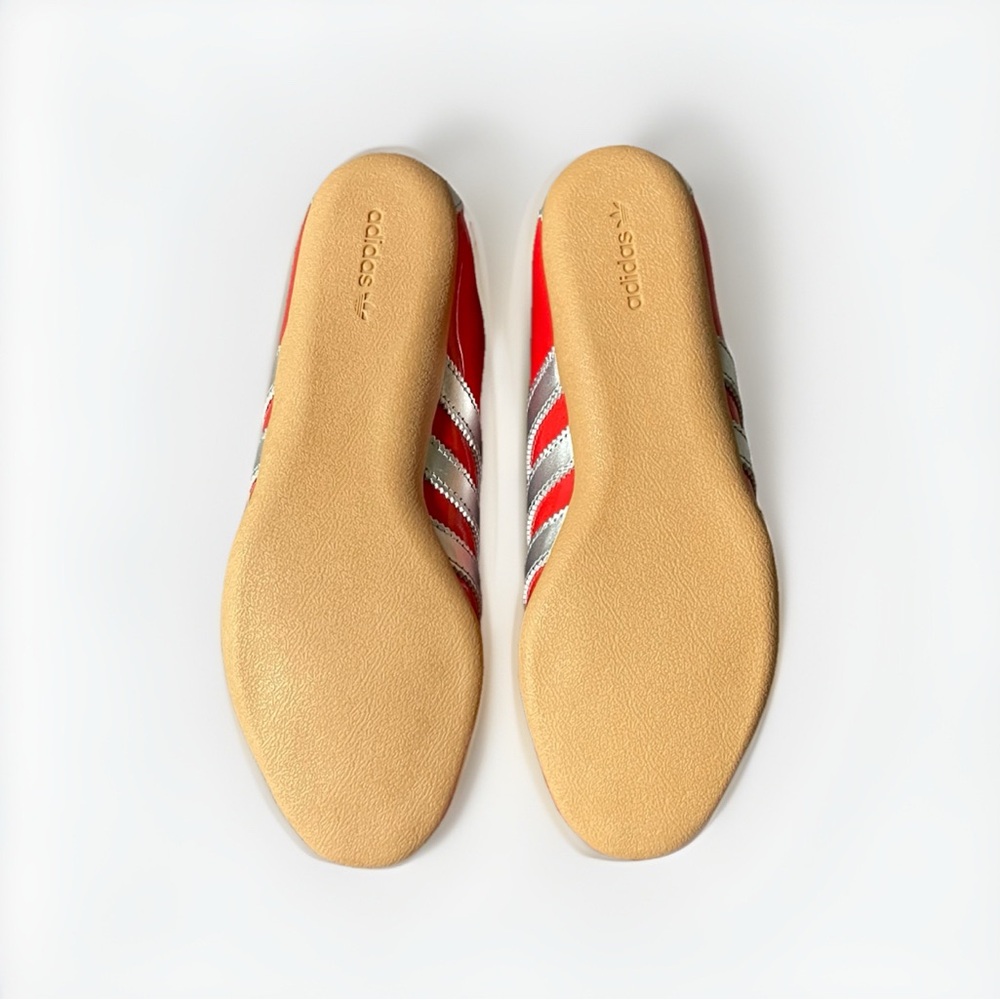 adidas Red Sneakers with Silver Stripes - Picture 8 of 10
